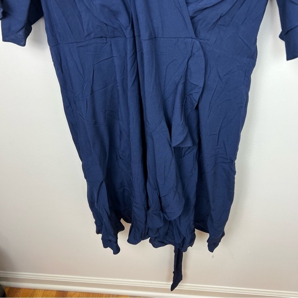 NWT City Chic Fiesta Fun Faux Wrap Navy Dress - Picture 4 of 11